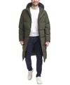 Levi's Men's Quilted Extra Long Parka Jacket In Olive
