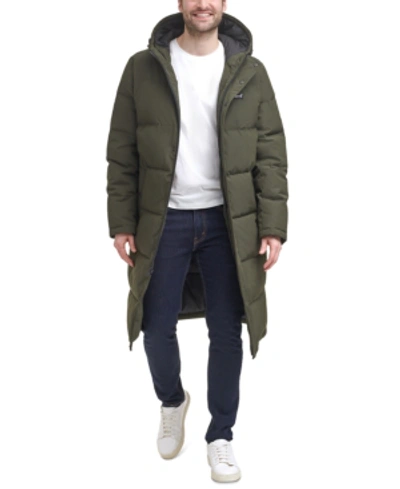 Levi's Men's Quilted Extra Long Parka Jacket In Olive