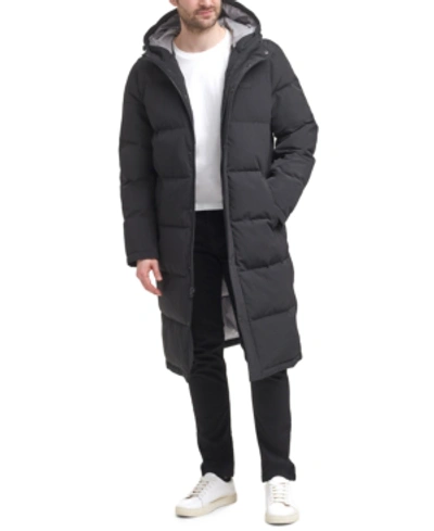 Levi's Men's Quilted Extra Long Parka Jacket In Black