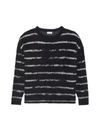 SAINT LAURENT PULLOVER WITH INTERRUPTED STRIPE PATTERN