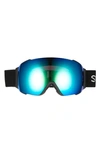 Smith I/o Mag™ Snow Goggles In Black Chromapop Green Mirror