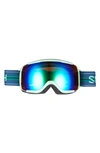 Smith Grom Snow Goggles In Bermuda Green Sol-x Mirror