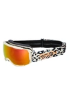 Smith Grom Snow Goggles In Birch Red Sol-x Mirror