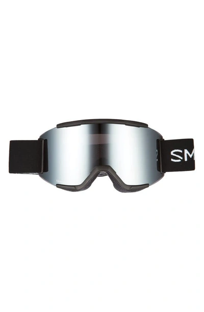 Smith Squad 180mm Chromapop™ Snow Goggles In Black Sun Platinum Mirror