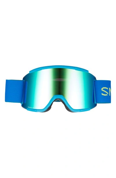 Smith Squad Xl 185mm Snow Goggles In Electric Blue Green