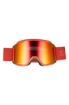 Smith Squad Xl 185mm Snow Goggles In Clay Red Mirror