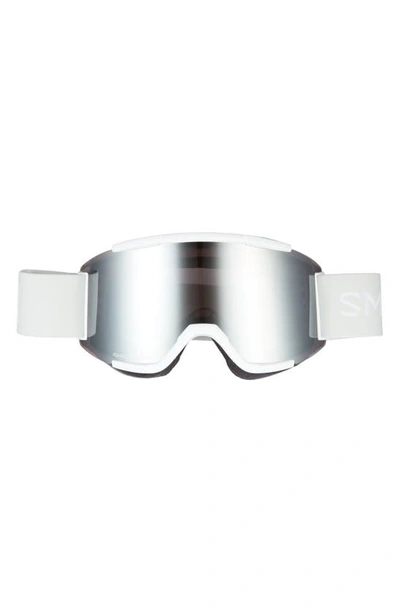 Smith Squad 180mm Chromapop™ Snow Goggles In White Vapor Platinum