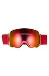 Smith I/o Mag Xl 230mm Snow Goggles In Lava Sun Red Mirror