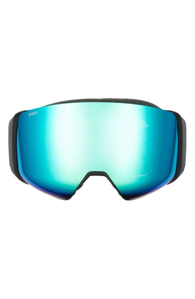 Smith 4d Mag 203mm Snow Goggles In Black Sun Green Mirror