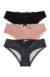Honeydew Intimates 3-pack Willow Hipster Panties In Blck/ Libra/ Nghtmstpl