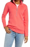 Tommy Bahama New Aruba Half Zip Pullover In Dubarry Coral