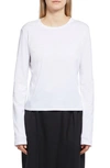 The Row Sherman' Cotton Long Sleeved Crewneck Top In White