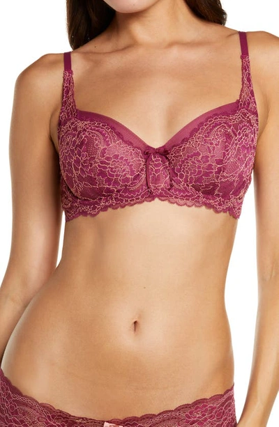 Skarlett Blue Minx Balconette Bra In Rapture/tea Rose