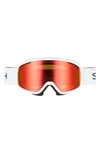 Smith Vogue 185mm Snow Goggles In White / Red Sol-x Mirror
