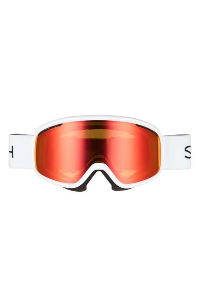 Smith Vogue 185mm Snow Goggles In White / Red Sol-x Mirror