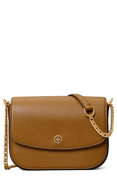 Tory Burch Robinson Convertible Shoulder Bag In Bistro Brown/rolled Brass