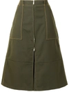 Ambush A-line Midi Skirt In 绿色