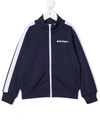 Palm Angels Logo-print Tracksuit Jacket In Blue