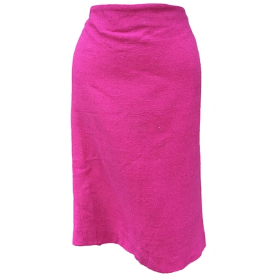 Pre-owned Givenchy Wool Mid-length Skirt In Pink