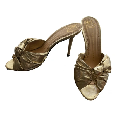 Pre-owned Charlotte Olympia Cloth Sandals In Gold