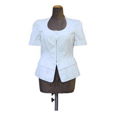 Pre-owned Mugler Short Vest In White