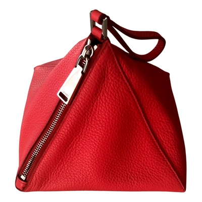 Pre-owned Jil Sander Leather Mini Bag In Red