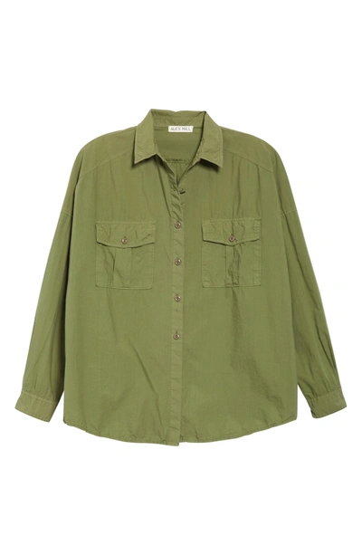 Alex Mill Oversize Shirt In Army Green