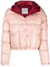 Moncler Bardanette Nylon Laque Down Jacket In Pink