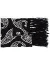 424 Paisley Pattern Scarf In Black