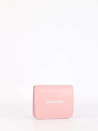 Balenciaga Cash Flap Cardholder In Pink