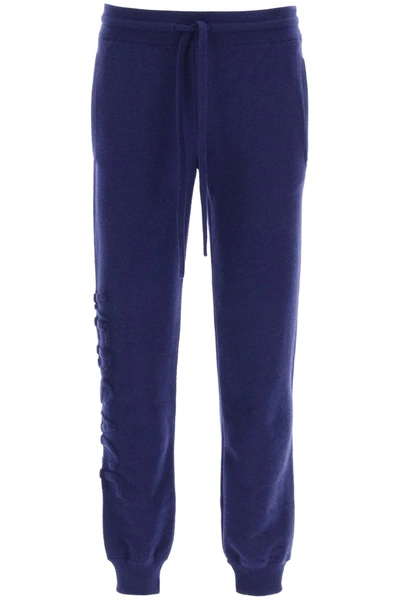 Versace Jogger Pants With Embossed Logo In Purple