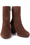 Stuart Weitzman Gianella Suede Ankle Boots In Brown