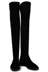 Stuart Weitzman Jocey Stretch-suede Over-the-knee Boots In Black