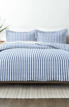 Ienjoy Home Home Spun Home Collection Premium Ultra Soft 3-piece Rugged Stripes Full/queen Duvet Set In Navy