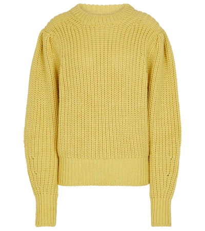 Isabel Marant Étoile Pleane Wool-blend Knit Sweater In Yellow