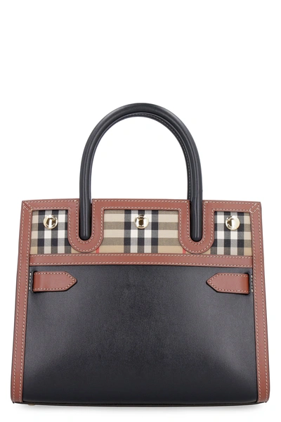 Burberry Vintage Check Title Mini Tote Bag In Multi