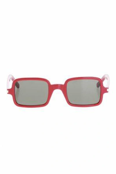 Saint Laurent Eyewear Square Frame Sunglasses In Red