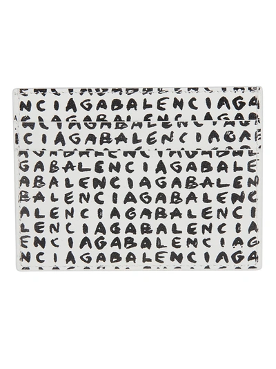 Balenciaga Logo Cash Card Holder In Black/white