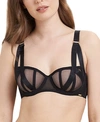 Bluebella Karolina Mesh Strappy Underwire Bra In Black