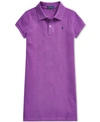Polo Ralph Lauren Kids' Big Girls Cotton Mesh Polo Dress In Paloma Purple