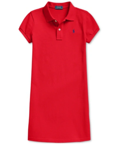 Polo Ralph Lauren Kids' Big Girls Cotton Mesh Polo Dress In Rl 2000 Red