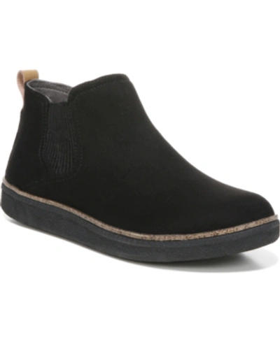 Dr. Scholl's See Me Womens Faux Suede Slip On Ankle Boots In Black