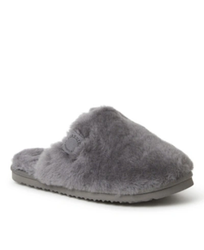 Dearfoams Fireside Genuine Shearling Mule Slipper In Gray