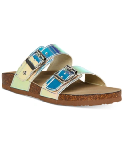 Madden Girl Brando Footbed Sandals In Iridescent