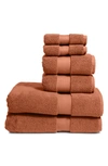 Nordstrom 6-piece Hydrocotton Bath Towel, Hand Towel & Washcloth Set In Rust Leaf