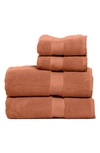 Nordstrom 4-piece Hydrocotton Bath Towel & Hand Towel Set In Rust Leaf