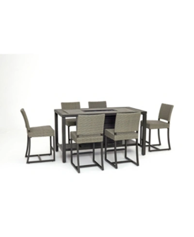 Furniture Closeout! Montreal Outdoor 7-pc. Chat Set (1 Fire Pit & 6 Counter Stools), Created For Macy's
