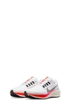 Nike Kids' Air Zoom Pegasus 38 Sneaker In White/ Black/ Grey/ Pink Blast