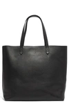 Madewell Small Transport Leather Crossbody Tote In True Black