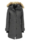 Canada Goose Lorette Fusion Fit Hooded Down Parka With Genuine Coyote Fur Trim In Graphite